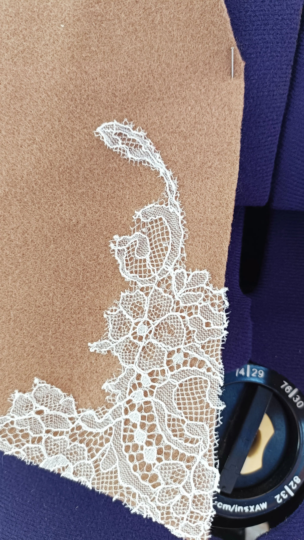 Luxury Hand-Beaded 3D White Lace Vest – 100% Wool Loden (Black or Brown) – Couture Waistcoat with Pearls & French Lace