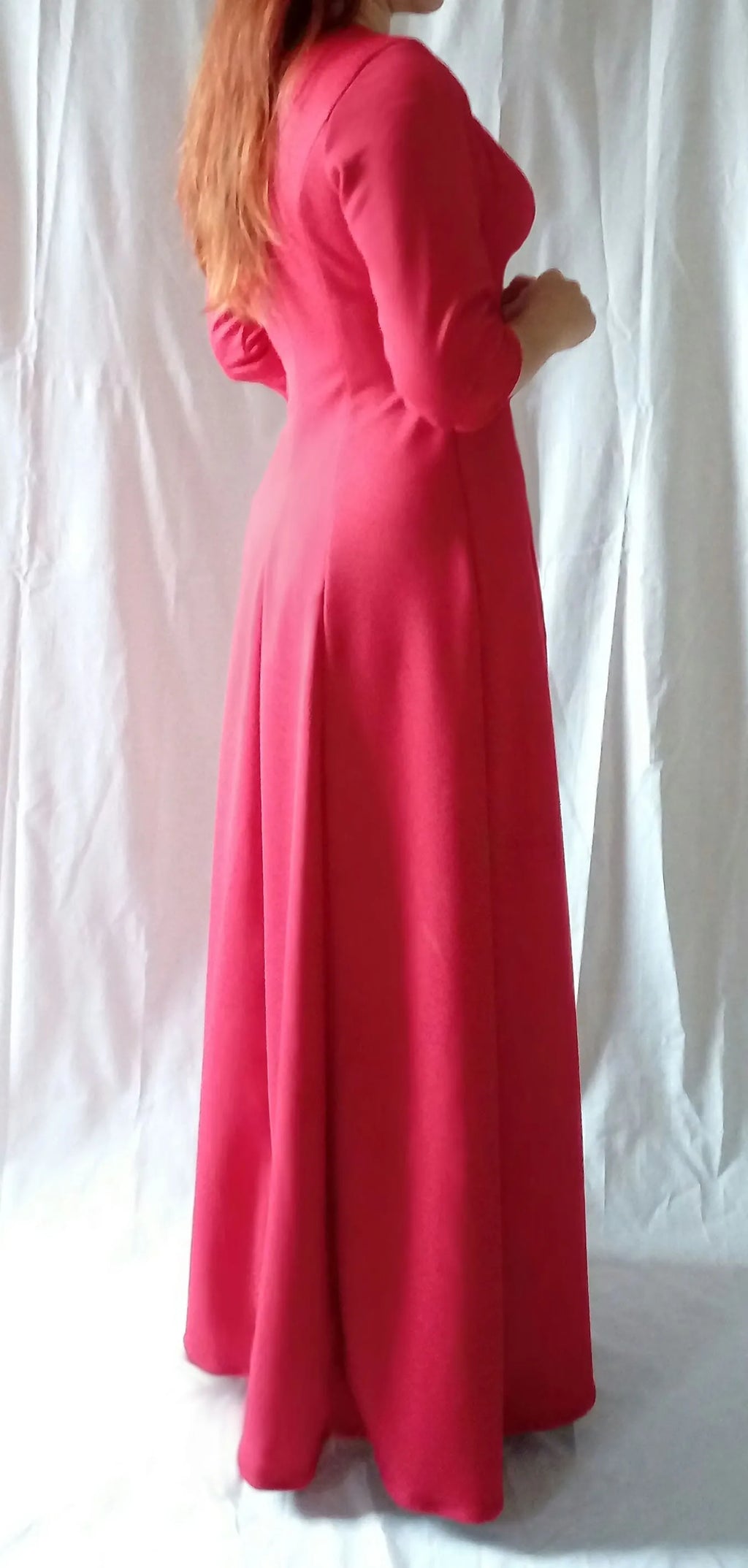 Red Witch Mini Dress with Double Front Slits | Sexy Red Stretch Dress