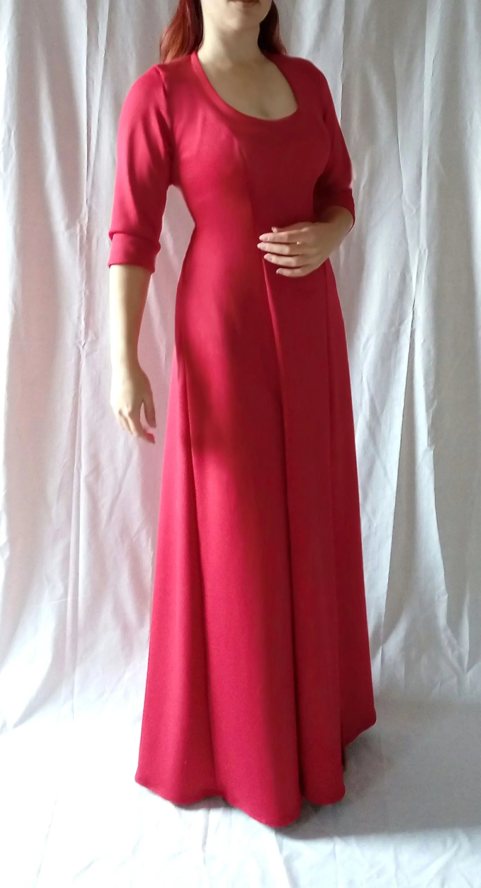 Red Witch Mini Dress with Double Front Slits | Sexy Red Stretch Dress