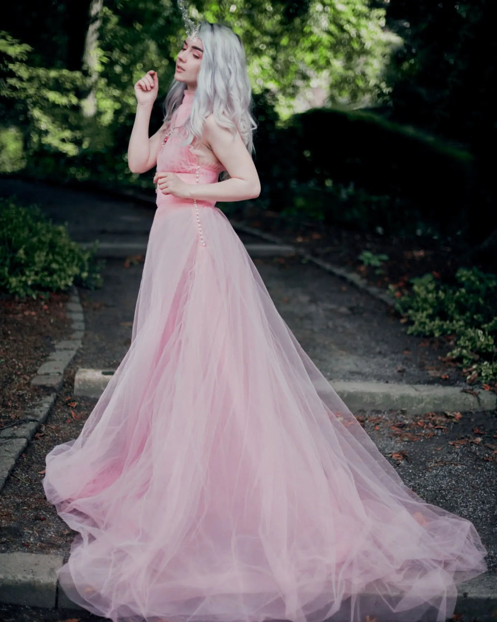 Unicorn Bride - Handcrafted Italian Fantasy Wedding Dress with Metal Filigree Details – Magical Elven Bridal Gown