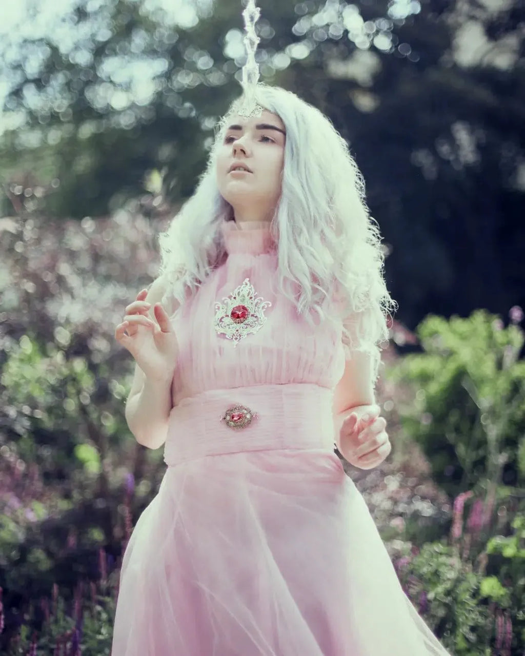 Unicorn Bride - Handcrafted Italian Fantasy Wedding Dress with Metal Filigree Details – Magical Elven Bridal Gown