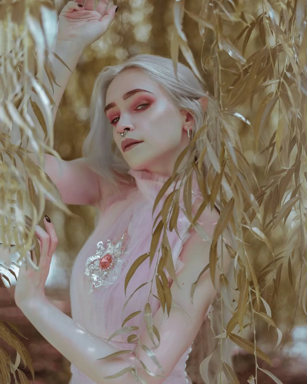 Unicorn Bride - Handcrafted Italian Fantasy Wedding Dress with Metal Filigree Details – Magical Elven Bridal Gown