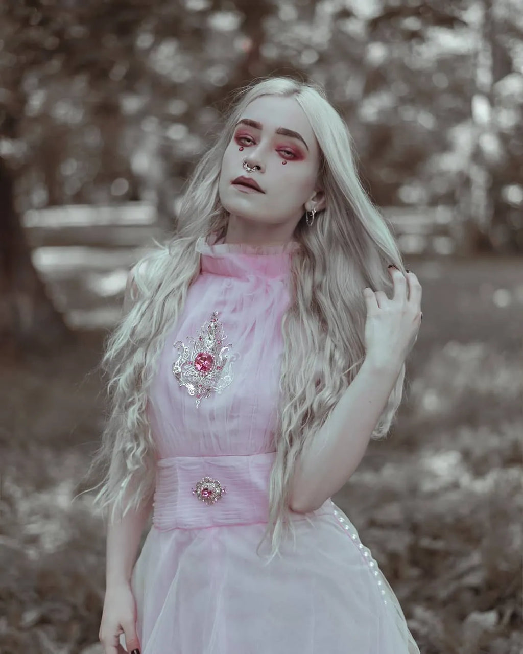 Unicorn Bride - Handcrafted Italian Fantasy Wedding Dress with Metal Filigree Details – Magical Elven Bridal Gown